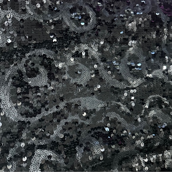 Cinderella One Shoulder Open Back Full Sequin Black & Purple Peacock Dress Sz 4 - Picture 14 of 16